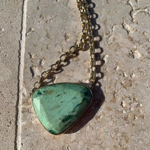 GORGEOUS sea green stone necklace. Bought NWT and never wore!  Brand new!
